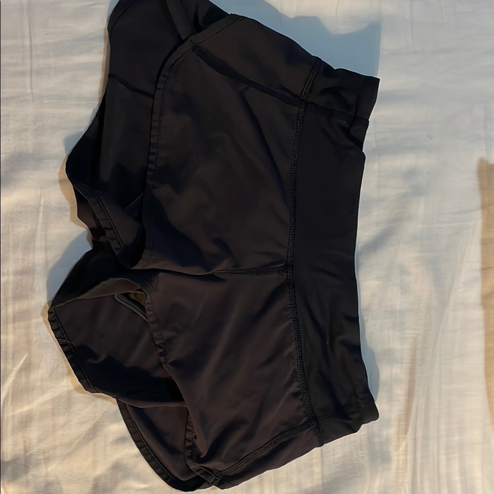lululemon athletica black speed up shorts
